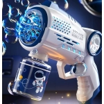 Astronaut Electric Automatic Light Bubble Machine Bubbles Gun Summer Beach Bath Outdoor Game Fantasy Toys for Children Kids Gift