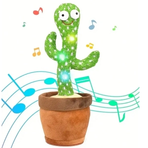 1pc-Dancing Talking Cactus Toys For Baby Boys And Girls, Singing Mimicking Recording Repeating What You Say Sunny Cactus Up Plus