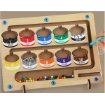 Children Montessori Toy Magnetic Pen Moving Ball Game Color Sorting Counting Board Fine Motor Training Sensory Educational Toys